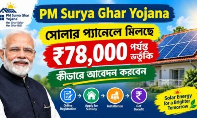 PM Surya Ghar Yojana: সোলার প্যানেলে মিলছে ₹78,000 পর্যন্ত ভর্তুকি, কীভাবে আবেদন করবেন