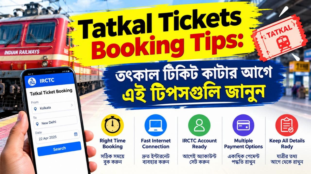 Tatkal Tickets Booking Tips: তৎকাল টিকিট কাটার আগে এই টিপসগুলি জানুন