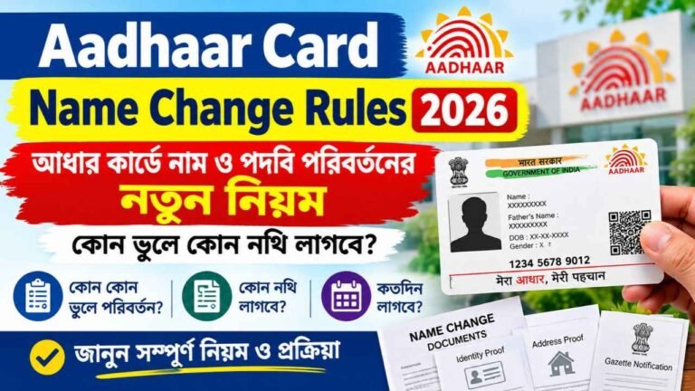 Aadhaar Card Name Change Rules 2026