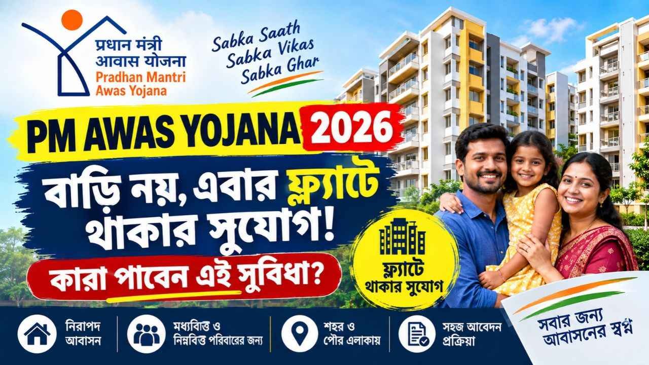 PM Awas Yojana 2026: বাড়ি নয়, এবার ফ্ল্যাটে থাকার সুযোগ! কারা পাবেন এই সুবিধা?