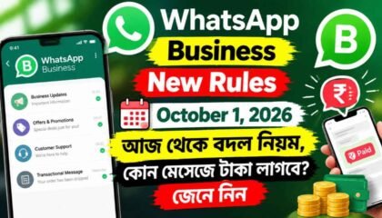 WhatsApp Business New Rules October 1 2026: আজ থেকে বদল নিয়ম, কোন মেসেজে টাকা লাগবে? জেনে নিন